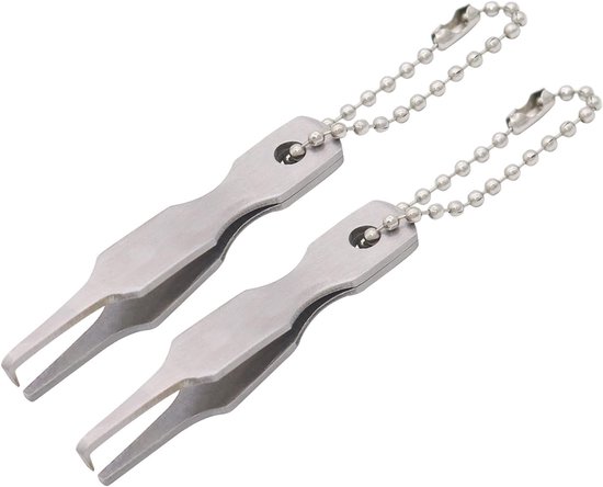 SnelShoppen - 2 Stuks Quick Split Ringen Openers - Visserij Gereedschap Pincetten - Dubbele Ringen Openen - Roestvrij Staal - Ergonomisch Ontwerp - Ta