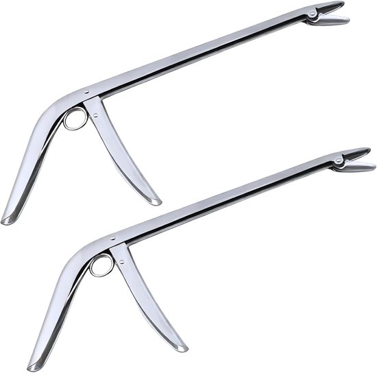 SnelShoppen - 2 Stuks Rvs Hengelsport Haak Verwijderaar - Vis Extractor voor Zoet- en Zoutwater - 28cm Lengte - Duurzaam en Corrosiebestendig Visgerei