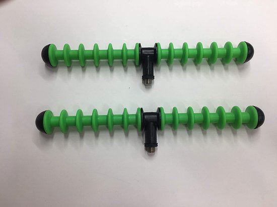 SnelShoppen - 2 x Feeder Vissen Multi Hengel Steunen Spiraal voor Quiver Match Vissen, Groene Hengelaccessoires voor Buiten, Ideaal voor Visliefhebber