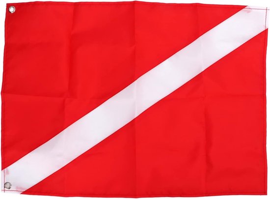 SnelShoppen - 20" x 14" Duikvlag, Duikvlag voor Onderwater Vissen, Freediving, Geschikt voor Drijver, Boei, Boot, Vlaggenmast