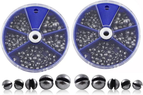 SnelShoppen - 200 Stuks Vissen Lood Gewichten Set - Afneembare Lood Kit - 5 Maten 0.2g, 0.5g, 0.8g, 1g - Hoogwaardige Corrosiebestendige Materialen -