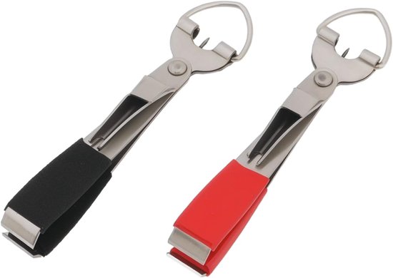 SnelShoppen - 2Pcs 4 In 1 Vliegvissen Knopenmaker Gereedschap Multifunctionele Fly Tying Tool Zwart - Lijnknipper, Snel Knoopmaker, Haak-Oog Reiniger