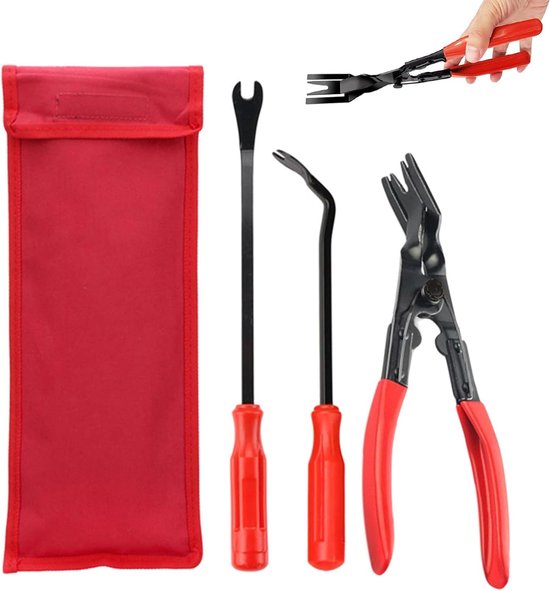 SnelShoppen - 3 Stuks Plastic Deur Cling Pliers, Ontgrendel Pliers, Auto Deur Clip Pliers, Voor het Verwijderen van Deurtrim en Binnenbekleding Clips,
