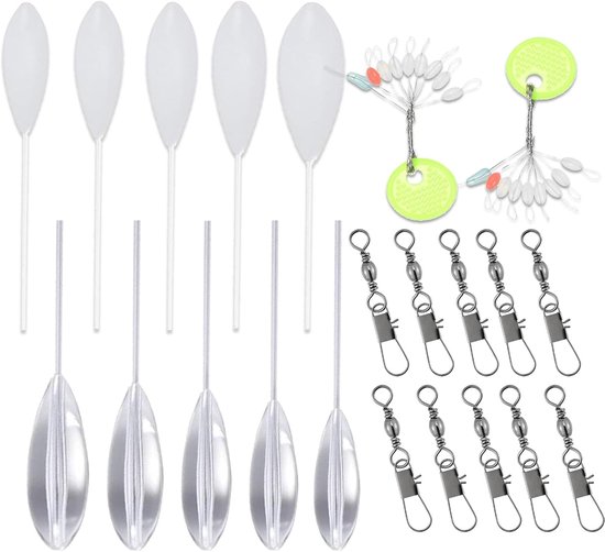 SnelShoppen - 38 stuks Casting Bobber Float, Plastic Casting Bombarda Inline Oppervlakte Dobbers, Karper Vissen Terminal Aas 6g/8g/10g/15g/20g