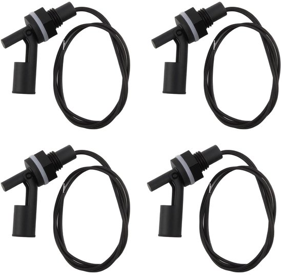 SnelShoppen - 4 Stuks Float Switches Waterniveau Sensor Float Switch Zijmontage Horizontale Float Switch Vloeistofniveau Sensor voor Tank, Zwembad, Aq
