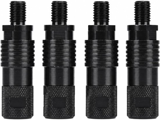 SnelShoppen - 4 Stuks Karper Vissers Alarmen met Snelle Bevestiging, Eenvoudig te Gebruik Bissignaal Adapter voor Visliefhebbers en Professionele Viss