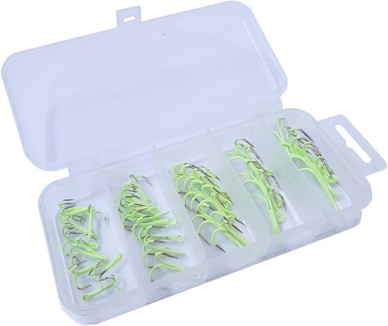 SnelShoppen - 40 Stuks Luminous Dreggen, Vissen Dreggen Kit Met Opbergdoos, Glow in the Dark Nachtvissen Gereedschap, Zoutwater en Zoetwater Vissen