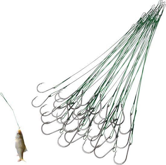 SnelShoppen - 40pcs Visshaken Carbon Staal - Sterke en Duurzame Barbed Haakjes voor Zee, Meer en Rivier - 2.5cm - Perfect voor Hengelsport en Buitenac