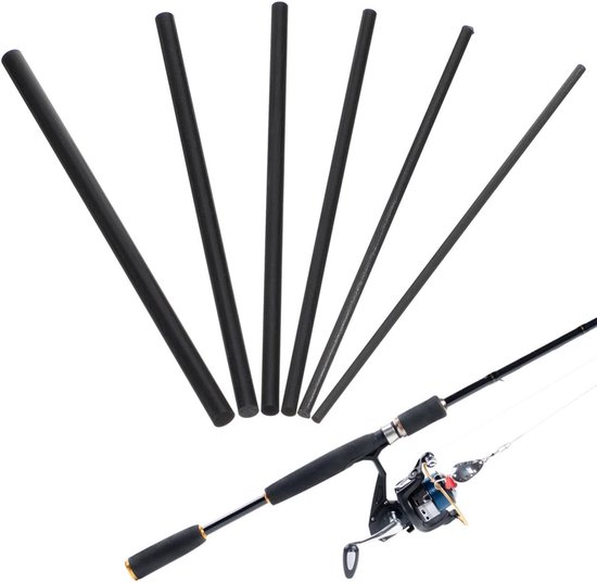 SnelShoppen - 6 delige Reparatieset voor Hengels - Carbon Fiber Stokken, Schuurpapier, Wikkeldraad - Ideaal voor het Repareren van Baitcasting Hengels