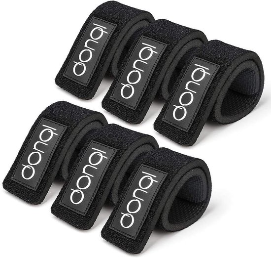 SnelShoppen - 6 Stuks Hengel Bandjes - Hengel Riemen Ties - Stretchy Magic Aas Casting Spinning Rod Houders - Duurzaam Nylon en Rubber - Visgerei Acce