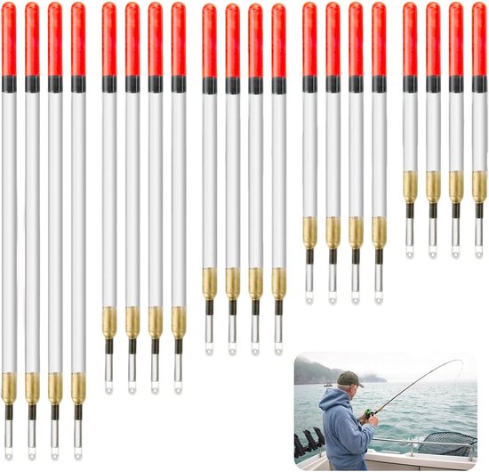 SnelShoppen - 6 Stuks Vissen Floats - Waggler Floats voor Zoetwater Vissen, Met Plumb Line en Haak - Perfect voor Karper, Snoek en Aal - Ideaal voor D