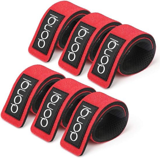 SnelShoppen - 6x Hengel Bandjes Elastische Hengel Riemen Ties voor Visgerei - Duurzaam Nylon en Rubber - 25x3.5 cm - Ideaal voor Casting en Spinning
