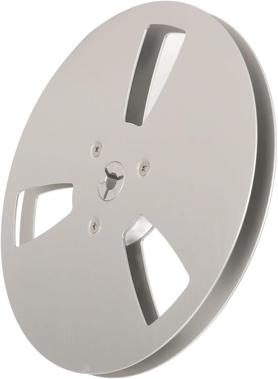 SnelShoppen - 7 Inch 1/4 Lege Opneemspoel Reel to Reel, Universele 3 Gaten Open Reel Audio Tape Lege Spoel Aluminium voor Opnameapparatuur (Zilver)