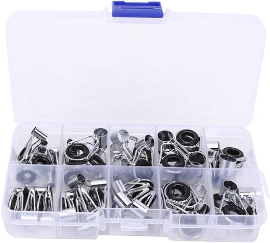 SnelShoppen - 90Pcs RVS Keramische Hengel Gidsen Repair Kit - Duurzaam en Lichtgewicht - Perfect voor Hengelsport