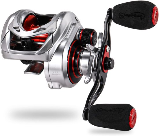 SnelShoppen - Baitcasting Reel 8.0:1 Hoge Snelheid Koolstofvezel Drag Haspel 18 lbs Magnetisch Remsysteem voor Zoutwater en Zoetwater Vissen