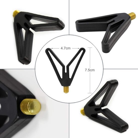 SnelShoppen - Croch Butt Grip Messing Schroefdraad Steun voor Alle Hengelhouders, Hengelstandaard, Rod Pod en Bankstick - Flexibele Hengelbescherming
