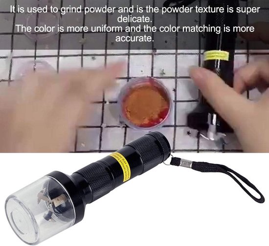 SnelShoppen - Elektrische Molen, Poeder Molen Crusher, 0.5-10g Poeder per Beurt Malen, Elektrische Molen voor DIY Lippenstift, Lippenbalsem Kleur Poed