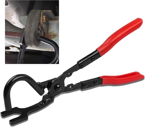 SnelShoppen - Exhaust Rubber Pliers - Auto Uitlaat Pliers, Schokdemper Verwijderingsstang, Geluidsdemper Haak Chopper, Carbon Staal, Ergonomische Hand