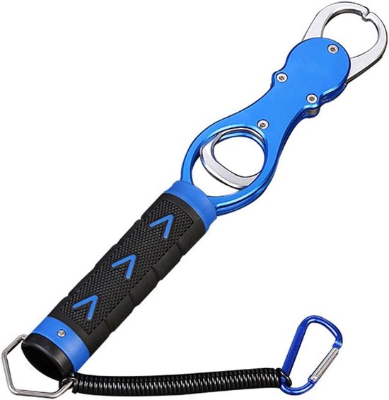 SnelShoppen - Fish Lip Gripper met Weegschaal, Professionele Aluminium Vistuig, Draagbare Visgrijper voor Zoet- en Zoutwater Vissen, Compact en Lichtg