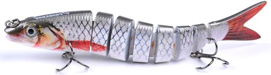 SnelShoppen - Fishing Accessories Rubber Vissen Wobbler Bait 10 Segmenten Lifelike Lures Voor Forel, Baars en Snoek - Multi-joint Vissersaas