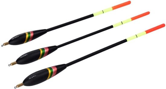 SnelShoppen - Fishing Float Set - Duurzame Houten Vissen Drijver Set - 3-Piece Float Vissersaccessoires - 1.5+6g, 1.5+5g, 1.5+4g - Perfect voor Vissen