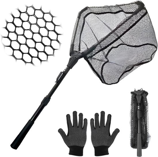 SnelShoppen - Fishing Landing Net 11L - Vissennet - Lichtgewicht, Duurzaam, Verstelbare Handgreep - Ideaal voor Visserij, Camping en Buitenactiviteite
