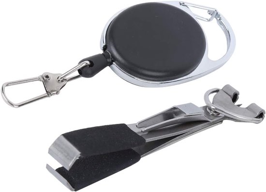 SnelShoppen - Fishing Quick Knot Tool - Vissnoer Knipper, Haak Oog Reiniger, RVS Snijbladen, Multifunctioneel Gereedschap met Retractor Sleutelhanger