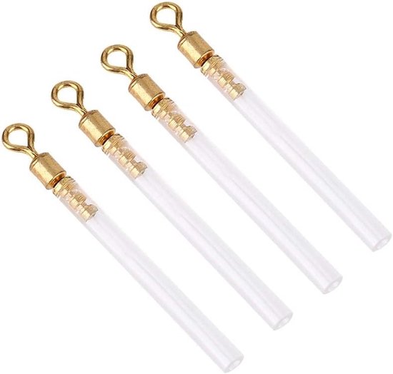 SnelShoppen - Float Waggler Adapters voor Vissen - Visswivels met Tube Floats Adapters (S) - Duurzaam Koper en PVC - Ideaal voor Zoutwater en Zoetwate