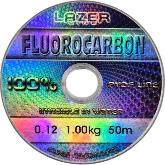 SnelShoppen - Fluorocarbon Visserslijn 50m - Diameter 0.12mm - Test 1kg - Transparante Vissnoer voor Snoek, Zander, Trout, Karpers, Predators