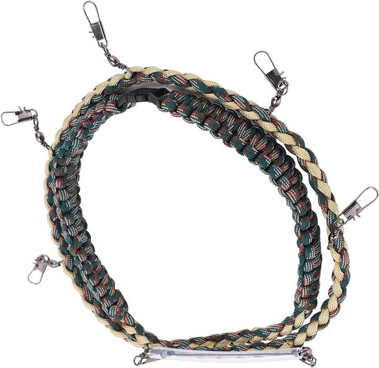 SnelShoppen - Fly Fishing Lanyard - Flexibele Tippet Houder met Meerdere Hangende Koppelingen - Comfortabel en Veilig voor Vissen - Ideaal voor Visspu
