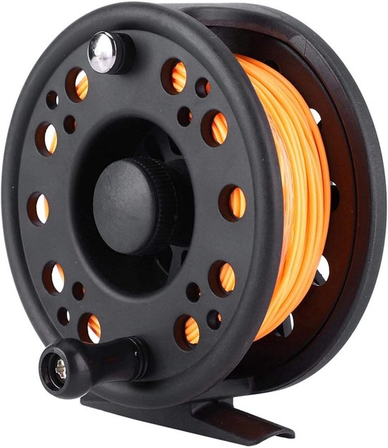 SnelShoppen - Fly Reel GLA7/8 5/6 Plastic Vliegvissen Rol met Lijn Links/Rechts Handverstelling, Lichtgewicht Vissersaccessoire