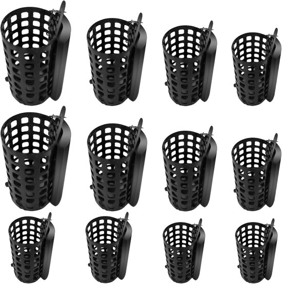 SnelShoppen - Food Basket Fishing Feeder 12pcs, Zware Metalen Voerbak, Vissen Aas Voeder, Onmisbare Vissenaccessoires voor Vijver, 10g-60g, Duurzaam M