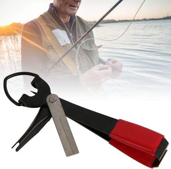 SnelShoppen - Keenso Vislijn Cutter, Vliegvissen Kniptang met Slijpnaald, Metalen Snijder voor Vissers, Ideaal voor Camping en Buitenactiviteiten