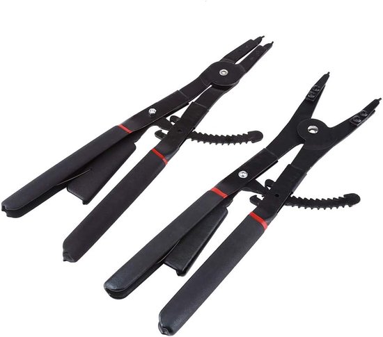 SnelShoppen - Lock Ring Pliers 16" Universele Retaining Ring Pliers Gereedschapset met Vervangtips voor Retaining Rings
