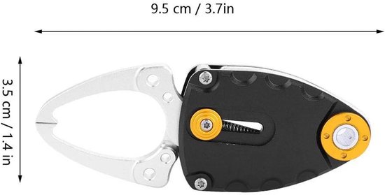 SnelShoppen - Mini Fish Lip Gripper - Lichtgewicht Metalen Vistuig - Zeewater Visgrijper Klem met Trigger voor Vissers - Hoogwaardige Aluminium Legeri