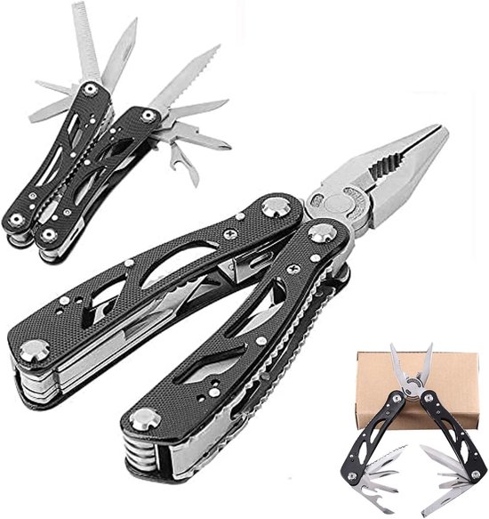 SnelShoppen - Multifunctionele Tool Bar - RVS Vouwbare Tangen - Outdoor Gereedschap voor Camping, Tuin, Klussen en Kunst - Veelzijdige Handgereedschap