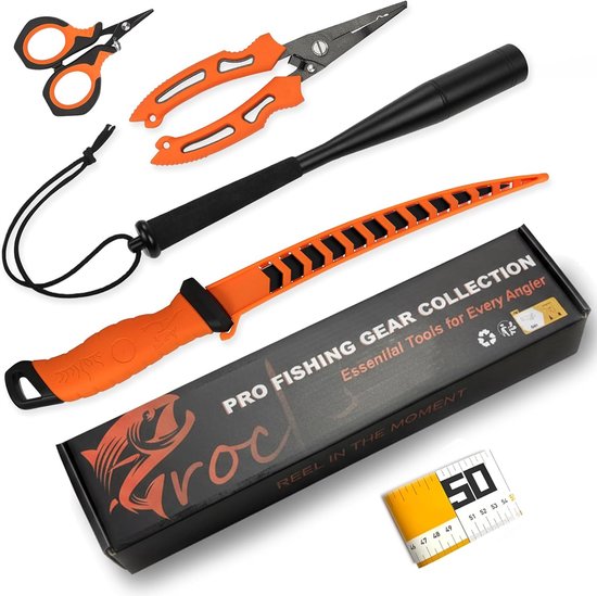 SnelShoppen - Multifunctionele Vis Pliers Set voor Vissers - Snijden, Ontkoppelen, Crimpen en Openen - Corrosiebestendig, Ergonomisch, Non-slip Handva