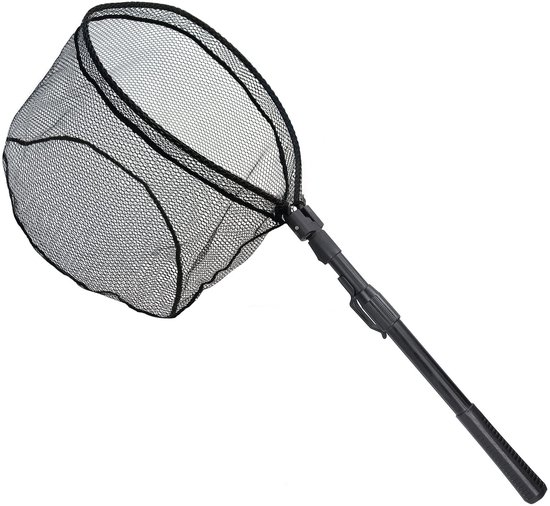 SnelShoppen - Opvouwbare Telescopische Zite Fishing Spinning Landing Net - Wading Net 113cm - Rubber Mesh - Ideaal voor Vissen, Kamperen en Buitenspor