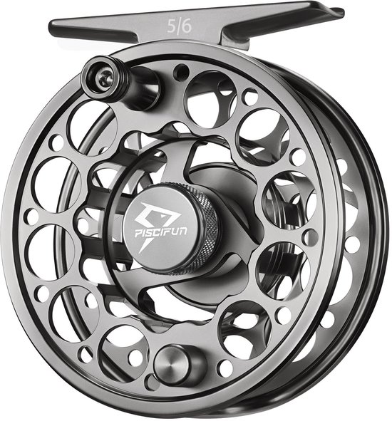 SnelShoppen - Piscifun Zwaard Vliegvissen Reel - CNC-gefreesd Aluminium Body - 3/4, 5/6, 7/8, 9/10 Gewichten - Zwart, Gunmetal, Roze, Space Gray - Per