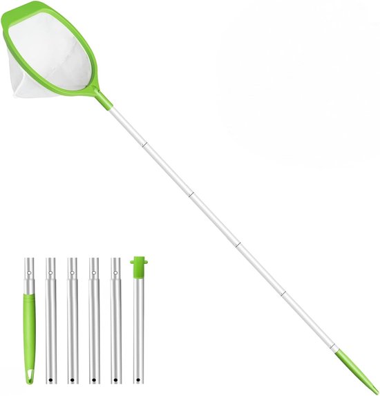 SnelShoppen - Pool Landing Net met Handvat, 15 cm tot 15 m, Ultra-Fijne Net voor Zwembaden, Visvijvers, Spa's en Tuinvijvers, Ideaal voor Algen en Bla