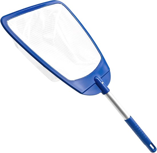 SnelShoppen - Pool landing net met handvat, zwembad schepnet, ultrafijne net, versterkt frame, duurzaam aluminium, ideaal voor bladeren en insecten