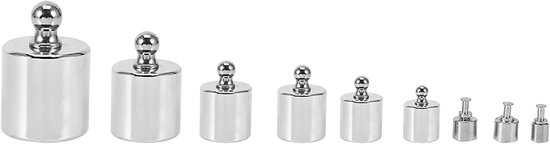SnelShoppen - Precisie Kalibratie Gewichten Set 17 Stuks, 100g 50g 20g 10g 5g 2g 1g 500mg 200mg 100mg 50mg 20mg 10mg, Voor Laboratorium, Keuken, Juwel