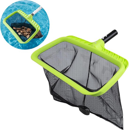 SnelShoppen - Professioneel Extra Groot Bodemschepnet voor Zwembad, Vijver en Whirlpool - 46,5x36,5x35 cm - Fijnmazig Dubbellaags Nylon Mesh met Alumi