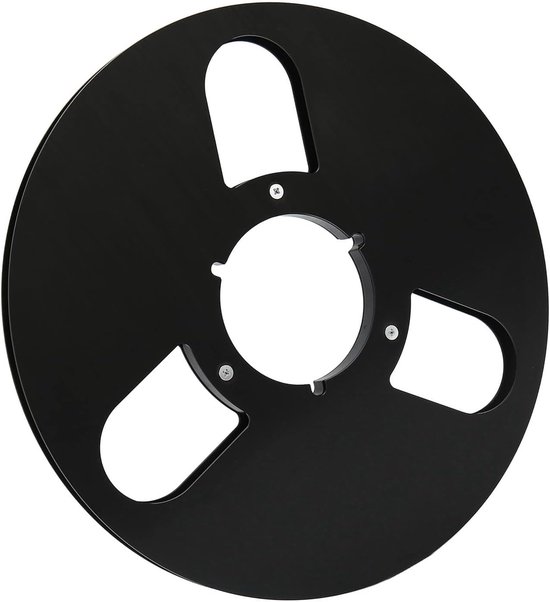 SnelShoppen - Recording Tape Reel 1/4 10 Inch Lege Spoel Aluminium Legering Universele 3 Gaten Open Spoel voor Reel-to-Reel Tape Recorder Zwart