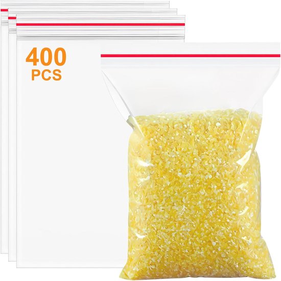 SnelShoppen - Resealable Bags 400 Stuks - Kleine Plastic Zakjes met Zipper - Zilock Herbruikbaar - 7 x 10 cm - Voor Opberging, Verpakking, Keuken, Fee