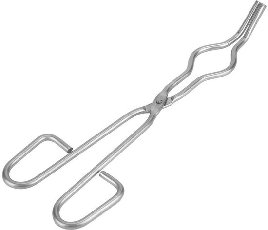 SnelShoppen - Rvs Crucible Flip Flops Professionele Crucible Pliers met Cup Holder 250mm - Duurzaam, Antislip, Gebruiksvriendelijk, Voor Laboratorium
