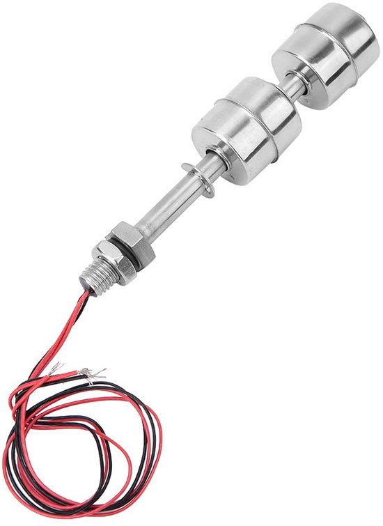 SnelShoppen - RVS Dubbele Bol Float Schakelaar Controller Tank Vloeistof Niveau Sensor voor Zwembad en Tank (Float 100mm)