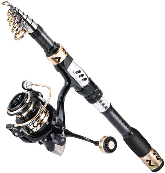 SnelShoppen - Sougayilang Hengel Kit Telescopische Hengel en Reel Combo met Spinning Reel - Visgerei Set voor Beginners Volwassenen - 1.8M Hengel met