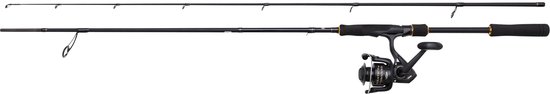 SnelShoppen - Spinning Combo Hengel en Reel Set voor Zeevissen, 2.29m, 15-40g, Unisex, Zwart, Ideaal voor Zeebaars Vissen met Metaal of Kunstaas