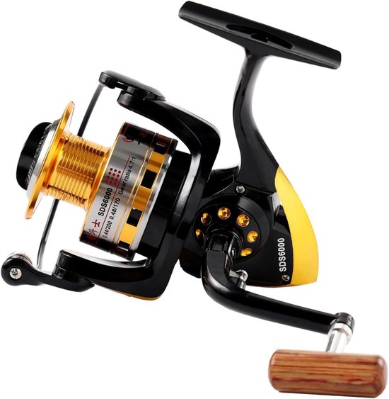 SnelShoppen - Spinning Fishing Reels voor Zoutwater en Zoetwater 1000 2000 3000 4000 5000 6000 Series - Lichtgewicht en Soepele Werking met 10 Kogella
